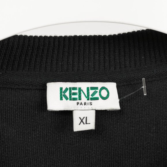 Kenzo Black & Green Gear-Patch Cotton Sweatshirt - Picture 8 of 10